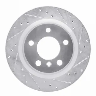 R1 Concepts EDZ-31111R Brake Rotor Drilled and Slotted Silver